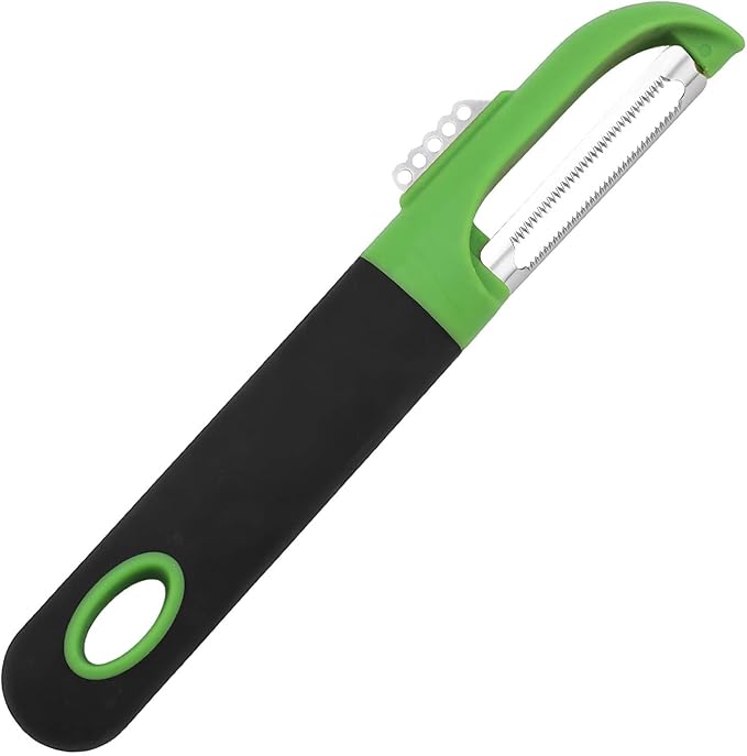 Swivel Vegetable Peeler, Ultra Sharp Stainless Steel Fruit Peeler with Ergonomic Non-Slip Handle, Multifunctional Kitchen Peeler for Potato Carrot Apple Orange Citrus, Dishwasher Safe