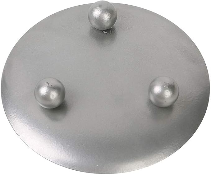 Silver Iron Plate Candle Holder, Decorative Iron Pillar Candle Holder, Set of 3,Candle Stand for Wax Candles