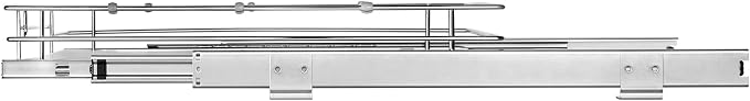 VEVOR 12.5"Wx16.5"Dx3.5"H Pull Out Cabinet Organizer, Heavy Duty Slide Out Pantry Shelves, Chrome-Plated Steel Roll Out Drawers Storage, for Home, Under Sink, 14"Wx17.5"Dx7"H Install Size for Cabinet