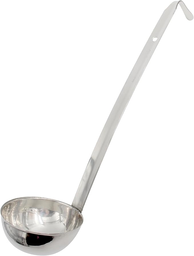 10 Inch Stainless Steel Soup Ladle with Long Handle for Kitchen, Cooking, Soup, Sauce(3 oz)