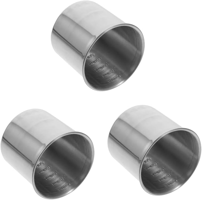 Healifty 3pcs Food Measuring Beaker Capacity Latte Art Container Easy to Clean Kitchen Tool for Precise Measurements for Cooking Baking Stackable Design for Space Saving Storage