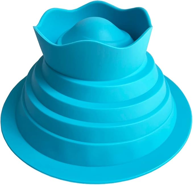 Mattix Supplies Giant Cupcake Mold Pan | BPA Free Silicone | Big Birthday Smash Cake | Large Bake Set with Filling Insert, Turquoise
