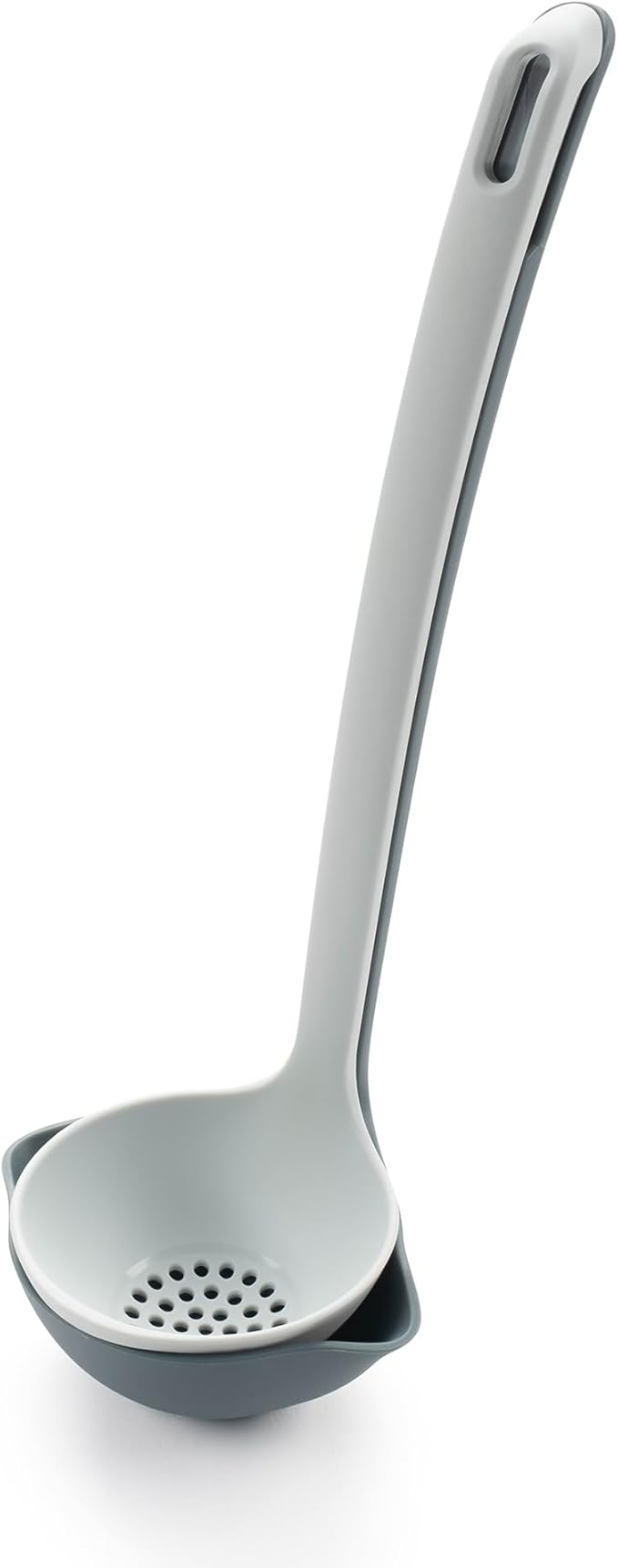 HIC Kitchen 2-in-1 Straining Ladle, Super Strong and Heat Safe