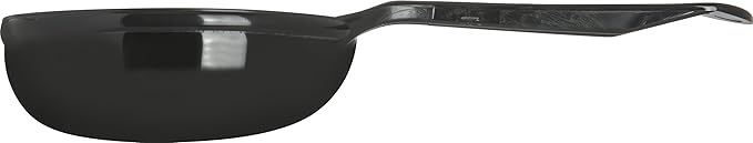 Carlisle FoodService Products 493003 Solid Short Handle Portion Control Spoon, 6 oz, Black