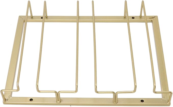Upside Down Wine Glass Rack European Hanging Wine Glass Rack Under Cabinet Wine Glass Rack Wine Glass Rack For Bar Home Cup Storage Display Rack (Gold)