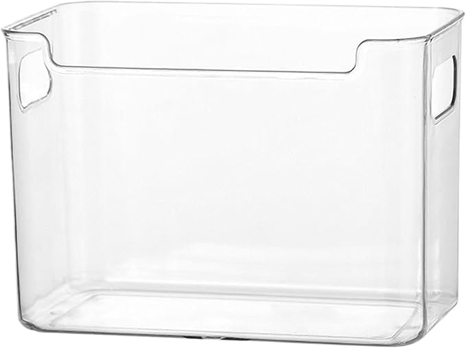 Organizers - Clear Stackable Containers & Boxes | Refrigerator Storage Bins - for Closet, Home, Desk, Bedroom, Office, Room, Kitchen & Sink
