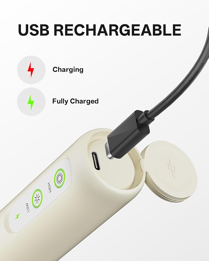 CIRCLE JOY Rechargeable 2-Speed Milk Frother with Dual Spring Whisk, Electric Coffee Frother Handheld, Portable Mixer Wand for Protein Powder Matcha Lattes Cappuccino, Home Kitchen Gifts