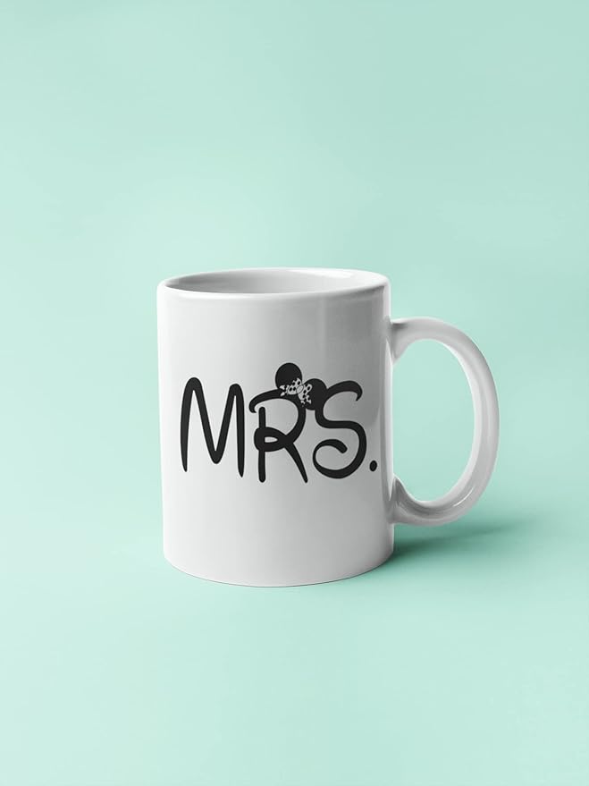 Promotion & Beyond Mr and Mrs Mug Set Matching Coffee Mug Set Gift for Couples Coffee Mugs MCPL117 (Ceramic, 11 oz. (Set of 2))