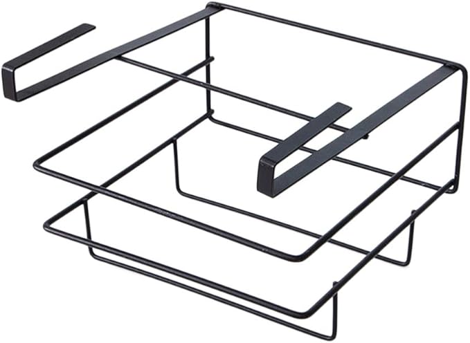 Yardwe Under Cabinet Organizer Shelf Hanging Storage Baskets Rack Chopping Board Holder Shelves for Kitchen Pantry Cupboard Black