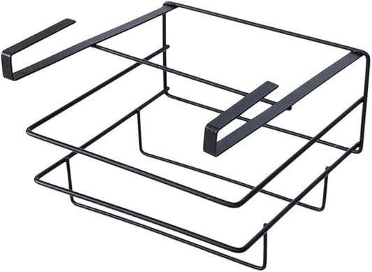 Yardwe Under Cabinet Organizer Shelf Hanging Storage Baskets Rack Chopping Board Holder Shelves for Kitchen Pantry Cupboard Black