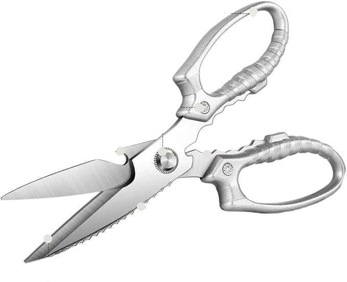 Compatible for High-hardness Sharp Stainless steel Scissors Kitchen gadgets Multipurpose Kitchen scissors Cutting Chicken Duck Goose Bones Fish