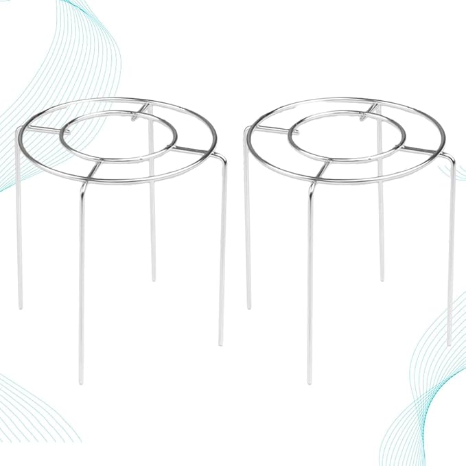 HANABASS 2pcs Stainless Steel Cake Cooling Rack, round 12.7cm Diameter X 14cm Height Baking Tool, Chiffon Cake Holder for Kitchen and Bakery Use