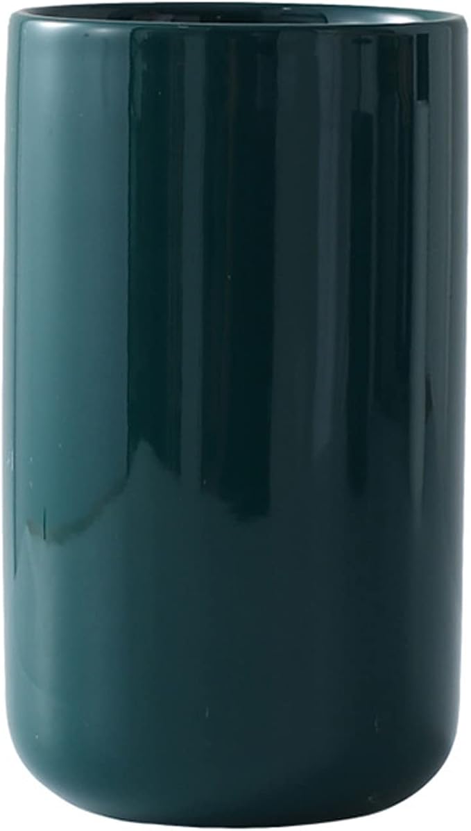 Ceramic Utensil Holder, Black Kitchen Utensil Holder for Countertop Large Utensil Crock Modern Cooking Utentsils Holder Kitchen Spatula Holder Farmhouse Kitchen Decor for Counter Organizer(Green/L)
