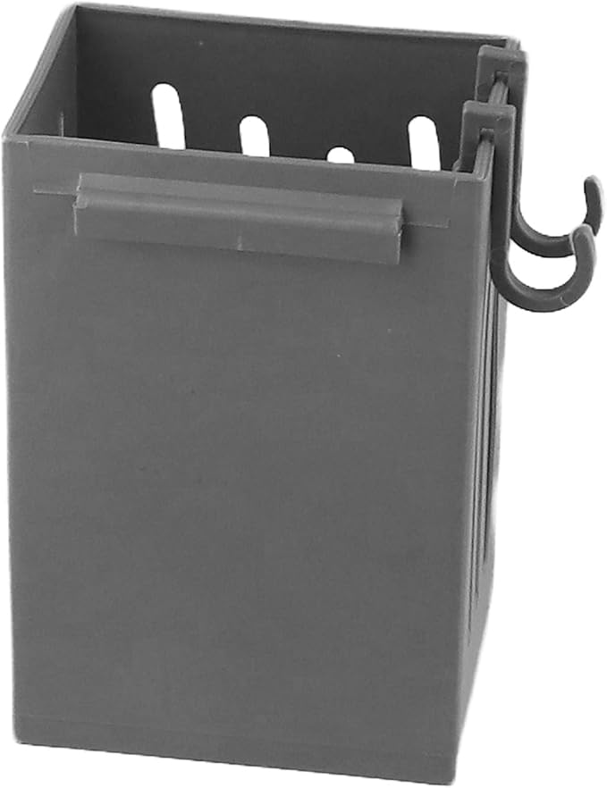 Wall Mounted Utensil Holder with Drip Tray, Kitchen Cutlery Drying Rack and Storage Box for Spoon Fork Brush Sponge, ABS Plastic Sink Side(Grey)