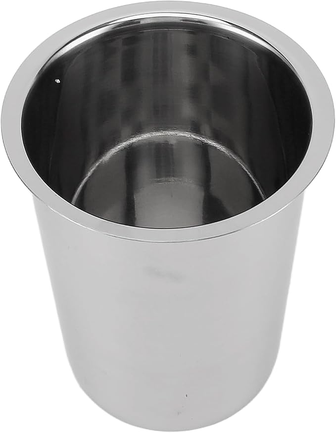 Luqeeg Stainless Steel Utensil Holder, Large Capacity Cutlery Storage, Flatware Cylinder with Simple Stylish Design for Countertop Kitchen Table Dining Table (Without Holes)
