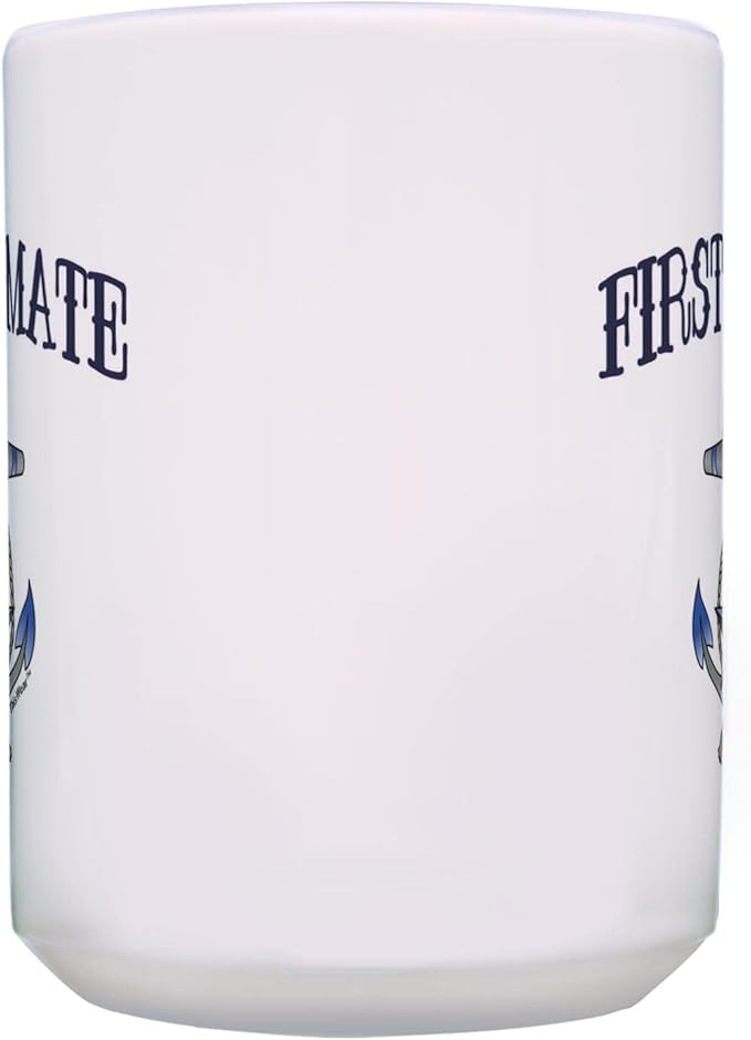 ThisWear Captain First Mate Couples Nautical Decor Sailing Boat 2 Pack 15oz Coffee Mugs 15oz Mugs White