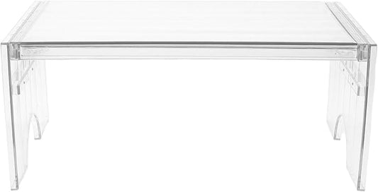 ibasenice Adjustable Fridge Shelf Riser Cabinet Shelf Organizer Large Expandable Refrigerator Divider Rack for Kitchen Pantry Storage