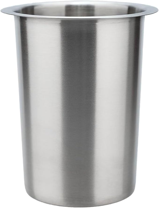 MeowvCraft Stainless Steel Utensil Holder, 5.4 x 4.5 Kitchen Caddy for Countertop, Cooking Utensil Crock for Spoon and Fork, Rust Resistant-Home, Bars and Commercial Use