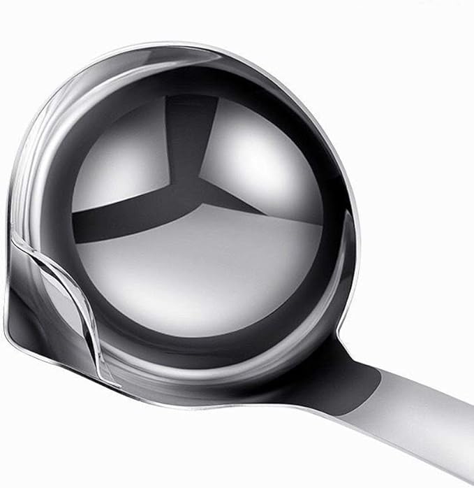 Stainless Steel Oil Separator Soup Ladle Gravy Food Fat Separator Skimmer Spoon Grease Strainer Separater Hot Pot Oil Filter Spoon For Home Kitchen And Cooking,Soup Colander 12 Inch