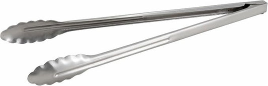 Winco Coiled Spring Heavyweight Stainless Steel Utility Tong, 16-Inch