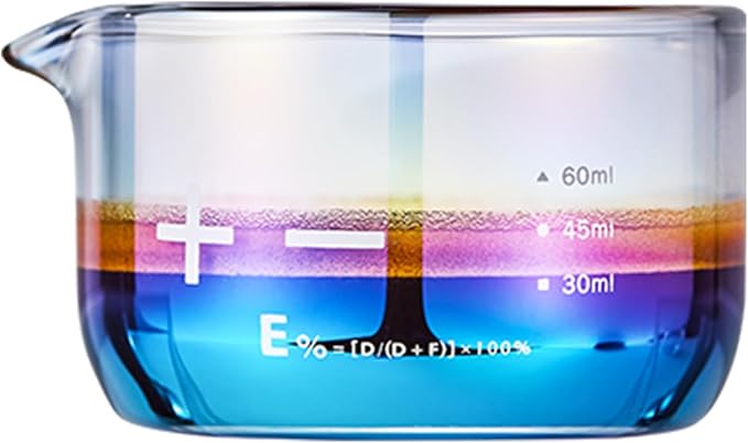 Espresso Measuring Cup - Barista Glass Measuring Cup for Coffee Easy Pouring V-Shaped Spout Espresso Shot for Coffee Machine, Colorful 1 Pack