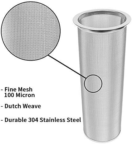 Cold Brew Coffee Maker Filter for 2Quart/64ounce Wide Mouth Mason Jar-Iced Coffee&Tea&Fruit Maker (Jar NOT Included)