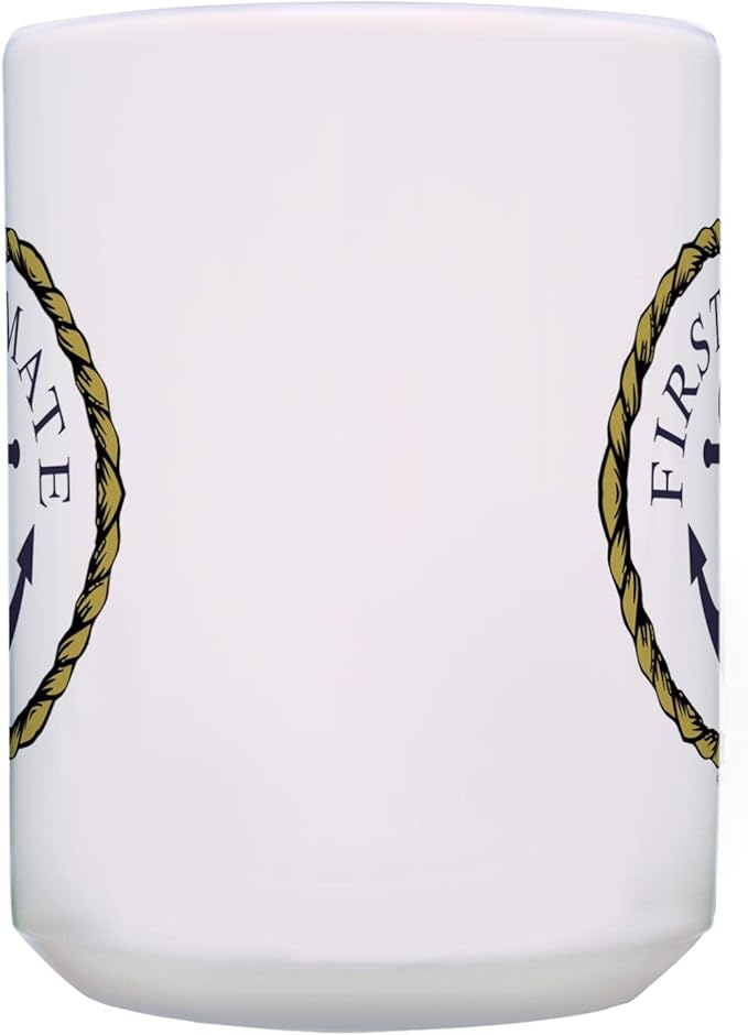ThisWear Classic Nautical First Mate Mug Captain Nautical Rope Boat Gifts 15oz Ceramic Coffee Mug with Handle