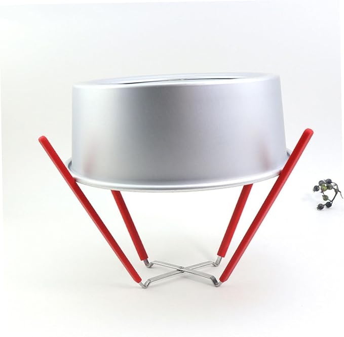 Stable Chiffon Cake Cooling Rack Stainless Steel Construction Non-slip Silicone Prongs Baking Tool