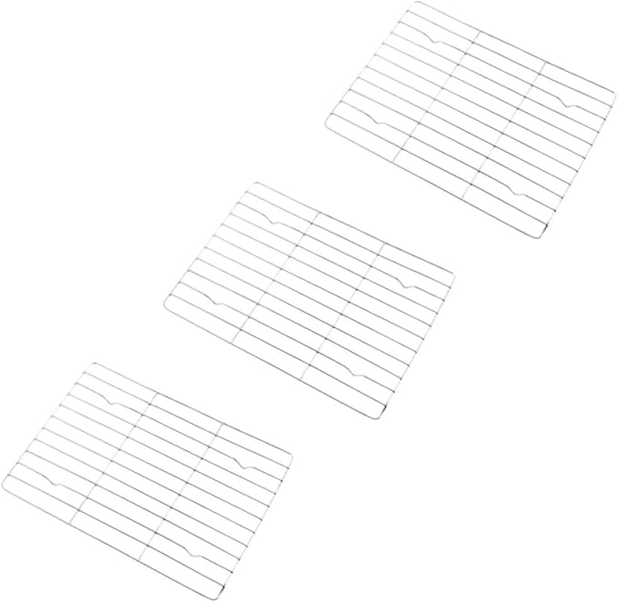Gatuida 3pcs Cake Baking Cooling Racks Small Stainless Steel Non-stick Pastry Cooler Shelves for Cookies and Bread Cooling in Home Kitchen
