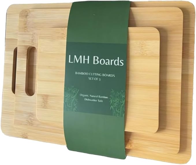 LMH Boards Bamboo Cutting Boards 3 Pack