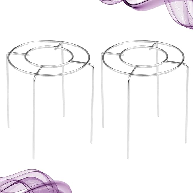 HANABASS 2pcs Stainless Steel Cake Cooling Rack, round 12.7cm Diameter X 14cm Height Baking Tool, Chiffon Cake Holder for Kitchen and Bakery Use