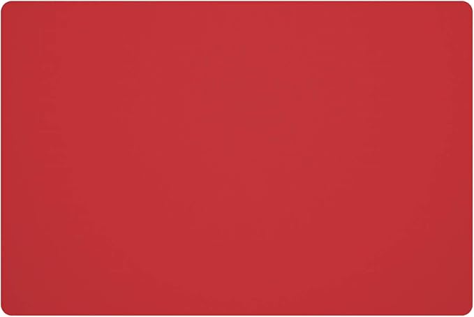 Silicone Placemats, Food-Grade Non-Slip Waterproof, Dining, Stain Resistant, Countertop Protector, Kitchen Counter Mat, Heat Resistant, Baking mat Dishwasher Safe (23.6"×15.7"-1pack, Red)