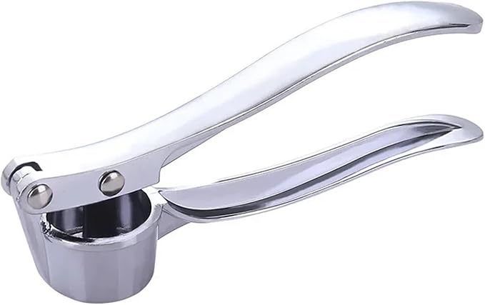 Garlic Press Stainless Steel, Manual Garlic Crusher Kitchen Gadgets Grinder Tool Zinc Alloy Garlic Smasher-Easy Clean 1PC