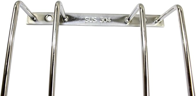 27 cm stainless steel wine glass holder rack, chrome wine glass holders under cabinet, 1 piece (2 rows)