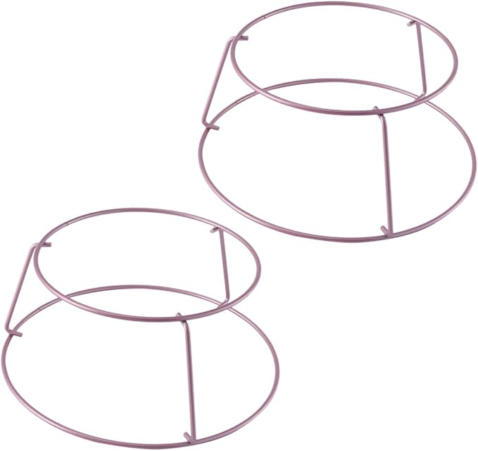 Beaupretty 2pcs Non-stick Rose Gold Cooling Rack Stainless Steel Baking Rack Bread and Cake Cooling Stand Kitchen Baking Accessories