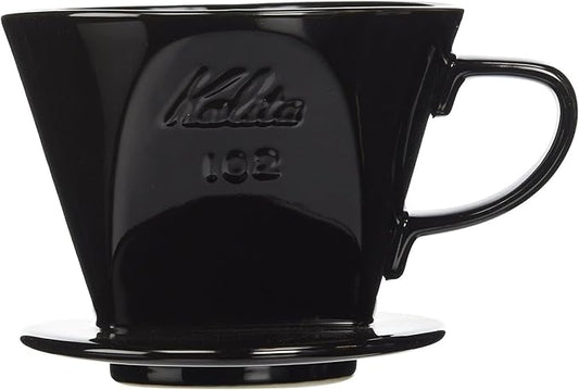 Kalita Ceramic Coffee Dripper (Black) for 2-4 Cups (#02005)