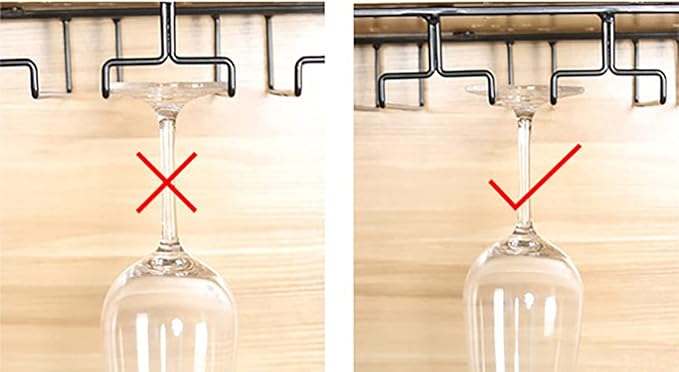 eywlwaar Wine Glass Hanging Rack - Metal Holder With 3 Rows (Gold, 1 Pack)
