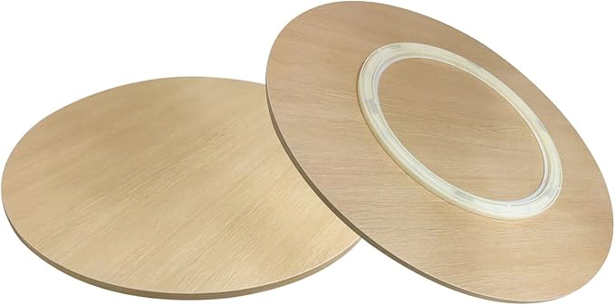 Large Wooden Turntable Lazy Susan, Wooden Turntable For Dining Table, 20in 24in 28in Lazy Susan Serving Tray With Silent Bearing, 360-Degree Swivel Serving Plate, Hotel Tabletop Service Plate, Swivel