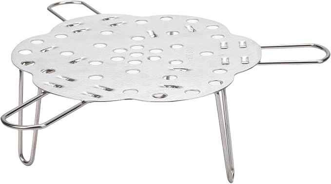 Generic Cooling Rack, Food Grade 304 Stainless Steel Steamer Rack with Non Slip U Shaped Legs, Expandable & Foldable for 7 to 10 Inch Pot, for Cooking, Cooling, Steaming & Baking
