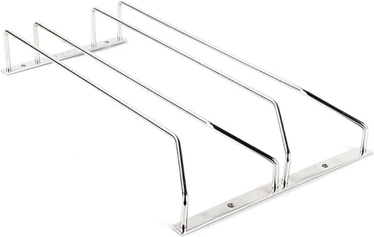 Wine Glass Rack 11/20/24inch Under Cabinet Wine Glass Holder, Stainless Steel Hanging Stemware Holder, Stemware Storage Drying Rack With Screws, Wall Mounted Hanging Rack Shelf