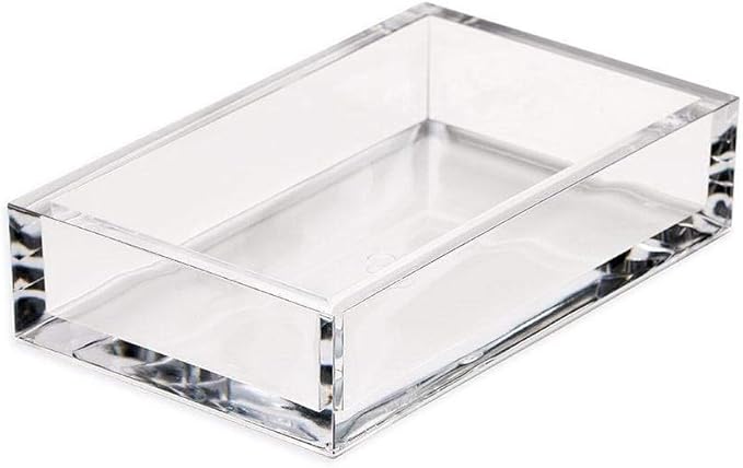 Caspari Napkin Holder, Guest Towel, Clear