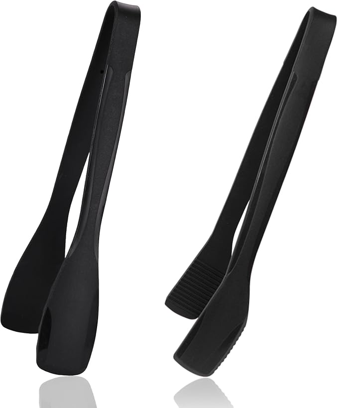 SOLEADER 11 Inch Silicone Tongs for Cooking Heat Resistant, Lightweight Non-Scratch Stainless Steel, Kitchen & BBQ Tools with Silicone Tips for Flipping Fish, Steak, Toast & Bread (2-Pack)