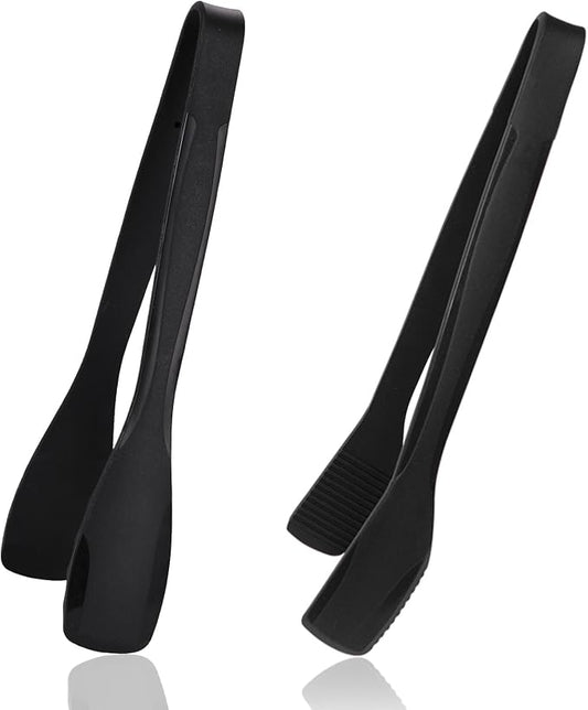 SOLEADER 11 Inch Silicone Tongs for Cooking Heat Resistant, Lightweight Non-Scratch Stainless Steel, Kitchen & BBQ Tools with Silicone Tips for Flipping Fish, Steak, Toast & Bread (2-Pack)
