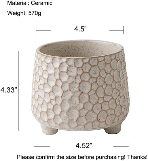 Utensil Crock, 4.5 Inches Utensil Holder for Counter, Kitchen Utensil Organizer, Farmhouse Kitchens Countertop Decor, Flower Pot, Makeup Tool Holder, Pen Holder