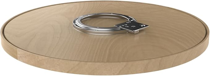 Rev-A-Shelf - 4WLS001-28-B52 - 28 in. Wood Full Circle Lazy Susan Single Shelf with Swivel Bearing