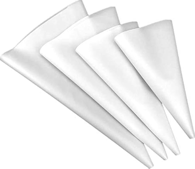 Joyee Pastry Bags Reusable, Reusable Pastry Bags for Baked Goods, Cookie, Cake, Dessert Cream Frosting Piping Bag 16 Inch 14 Inch 12 Inch 10 Inch, Cake Decorating Supplies Tool Accessories, White