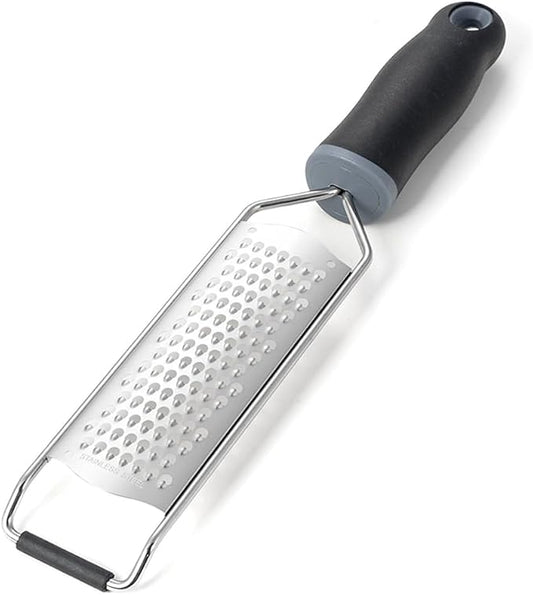 Hard Cheese Grater Hand Held Parmesan Cheese Shaver Food Shredder Tool Stainless Steel with Non Slip Rubber Foot(Heart,Black)