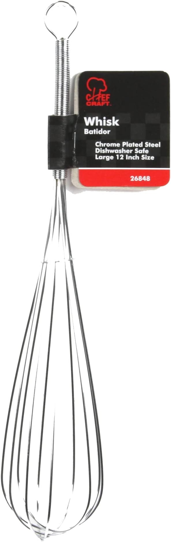 Chef Craft Classic Stainless Steel Sturdy Whisk, 12 inch, Chrome