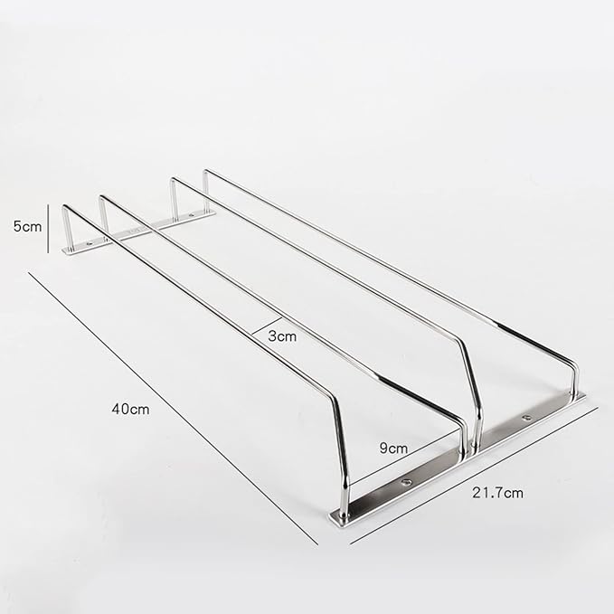 V3VOGUE Wine Glass Rack 11/20/24inch Under Cabinet Wine Glass Holder, Stainless Steel Hanging Stemware Holder, Stemware Storage Drying Rack with Screws, Wall Mounted Hanging Rack Shelf