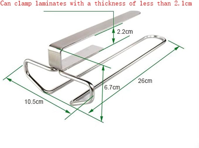 Under Cabinet Wine Glass Holder, ingle Row Stainless Steel Stemware Rack, Hanging Stemware Holder for Kitchen Bar, Glass Storage Hanger